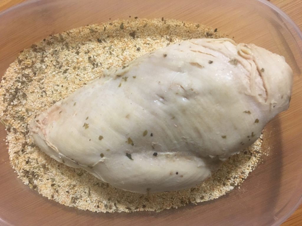 Pollo in pan grattato